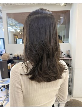ディフィーノ 赤坂(DIFINO) ミディアムレイヤーカット/ダークアッシュ/韓国巻き