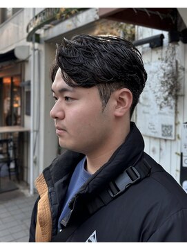 オムファミーユラグ(homme, famille raugh) サイドパート×ニュアンスパーマ