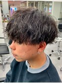 フェザーパーマサーフカール刈り上げセンターパート