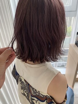 アーロン(aaron) 【サロンワーク】バイオレットベージュの外ハネボブ