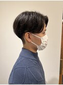センターパート　メンズカット　池袋　カルマパーマ　縮毛矯正