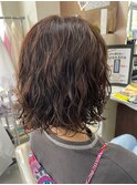 ゆわふるパーマと春カラー