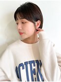 ピュアな黒髪耳掛けショート◎