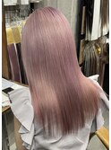 【ニュアンスピンクのハイトーンカラー】※ブリーチ2回必須