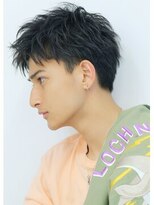 リップス 原宿(LIPPS)&nbsp;アップバング ツーブロック 黒髪 簡単スタイリング