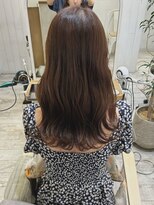 キャリコ(calico) 《鹿野》ふんわりウェーブロング＊透明感マロンブラウン＊
