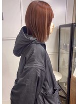 シーン(SCEN)&nbsp;bob × orange  brown inner beige