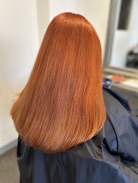 ヘアーアンドメイクアップ ケー インターナショナル 神楽坂(Ke' International) オレンジヘアカラー　ブリーチ