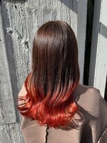 アン(Hair make un)&nbsp;グラデーションオレンジ♪