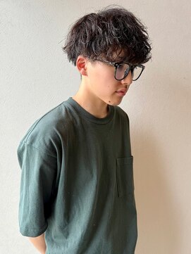 ラフ バイ マグ 南松本(R.A.F. by Mag) 松本波巻きスパイラルパーマシャドウパーマメンズセンターパート