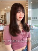 小顔ヘア/簡単スタイリング/レイヤーボブ/顔周り/伸ばしかけヘア