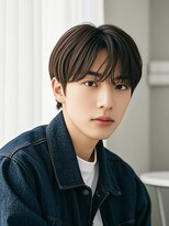 エイチ メンズ(H)&nbsp;リバースセンターパート抜きっぱなしブロンドシルバーベージュ