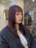 フレア(FLAiR)&nbsp;ブリーチありバイオレットカラー×ハイレイヤースタイル