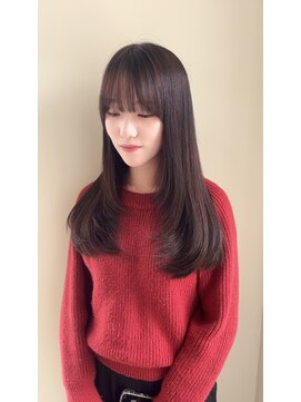 黒髪/クラゲヘアー/オリーブグレー/小顔/ココアベージュ/茨木 