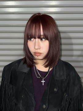 ギークス(GEEKS) 【GEEKS渋谷】ボルドーレッドカラー/ミディアムレイヤー/暖色