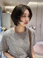 マイル 渋谷(mile)&nbsp;【SATSUKI】レイヤーショート | ブリーチなしヘーゼルカラー