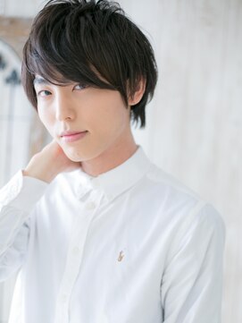 メンズヘア ビーセカンド 草加店(MENS HAIR B-2) 20代30代ダークアッシュニュアンスデザイン短髪ショートa草加