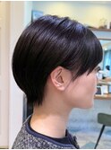 大人ガーリー/レイヤーショート/前髪白髪/20代30代40代50代/大宮