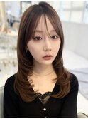 【山田】シースルーバング　ハッシュカット　ロングレイヤー