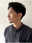 ツーブロック アップバング &nbsp;黒髪 ショート
