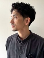 メンズサロンオー 宮崎(Men's salon O.)&nbsp;ツーブロック アップバング  黒髪 ショート