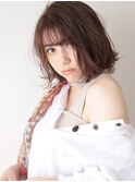 【Beach自由が丘】朝ラク毛先パーマ外ハネボブ/フォギーベージュ