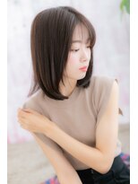 ミック 日暮里店(miq)&nbsp;ナチュラル感◎黒髪艶カラークラシカルワンカールミディa