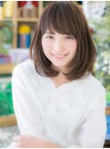 斜めバング黒髪ダークアッシュ小顔ロングボブh大宮20代30代40代!