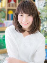 カバーヘア ブリス 大宮西口(COVER HAIR bliss)&nbsp;斜めバング黒髪ダークアッシュ小顔ロングボブh大宮20代30代40代!