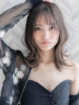 ローマ ギンザ(ROMA Ginza) 【ROMA銀座】ブルーグレージュ/シースルー前髪/小顔くびれミディ