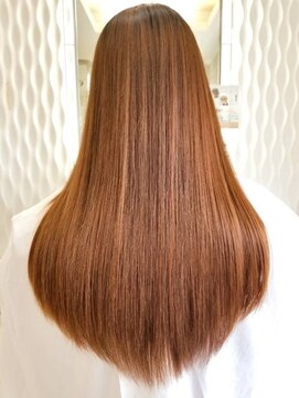 クオリス 上福岡店(QUALIS) 縮毛矯正/ナチュラルストレート/20代30代40代/ロング/オレンジ