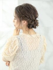 【AUBE HAIR】サイド編み込み×アップスタイル