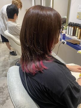ナルヘアー 越谷(Nalu hair) インナーカラー/ピンクレッド