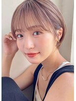 ガーデン オオタカノモリ(garden otakanomori)&nbsp;透明感グレージュカラー×束感ショート×小顔矯正立体カット