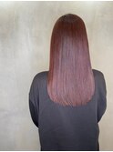 20代30代40代ピンクアッシュ髪質改善カラー艶感ストレート