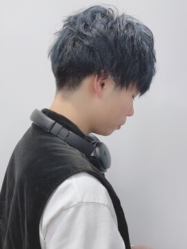 モリオフロムロンドン 松戸店(Morio from London) 【松戸 岩口】くせ毛風ブルーブラックマッシュショート