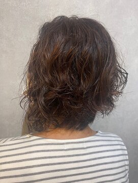 ウィスプ 赤羽店(wisp) ミディアムパーマ×ボブディ 髪質潤うケアTrとケアカラー#1