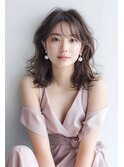 20代30代40代大人可愛いデジタルパーマナチュラルくせ毛風