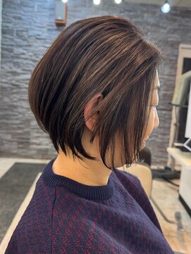 ヘアーアンドビューティーガーデン(HAIR AND BEAUTY GARDEN) 栃木大人ショートボブグレイカラー白髪染め白髪ぼかしハイライト