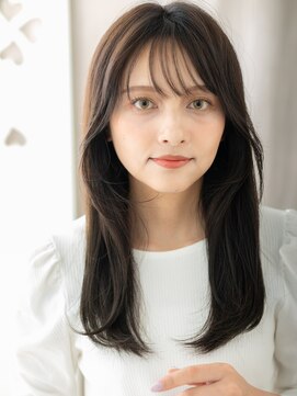 カバーヘア ブリス 志木南口駅前店(COVER HAIR bliss) 黒髪アッシュエアーストレートフェミニンロングX志木30代40代