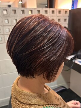 エクファ ヘア リゾート 大津 瀬田店(ex-fa hair resort) くびれヘア/アプリコットオレンジ/ハイライトカラー/大津/瀬田