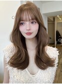 美髪レイヤーカット/顔まわりレイヤー/くびれロングレイヤー