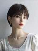 前髪顔まわりカット/外ハネボブ/丸みボブ/ショートボブ