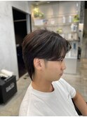 毛流れセンターパート