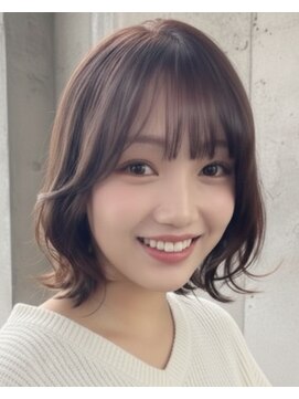 トゥルートラスト アン 下石田店(True Trust un) 大人可愛いコテまき×ミニボブレイヤー×バーガンディー