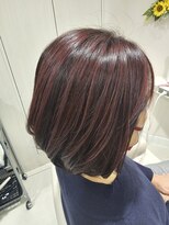 アッシュ 二俣川南口店(Ash) ◆ハイライト/ひし形ボブ/ピンクベージュUP