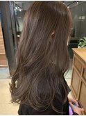 ブリーチなしダブルカラー 透明感グレージュ