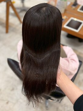 ピピバイヨーク(pipi, by yoke.) 艶髪ダークブラウン/髪質改善ケアカラー/スモーキーカラー