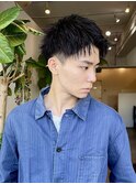 メンズカット:アップバングショート/メンズショート/束感/短髪