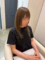 シプ 丸亀(sip)&nbsp;オリーブベージュ　ブリーチ無し　レイヤーカット　レイヤー